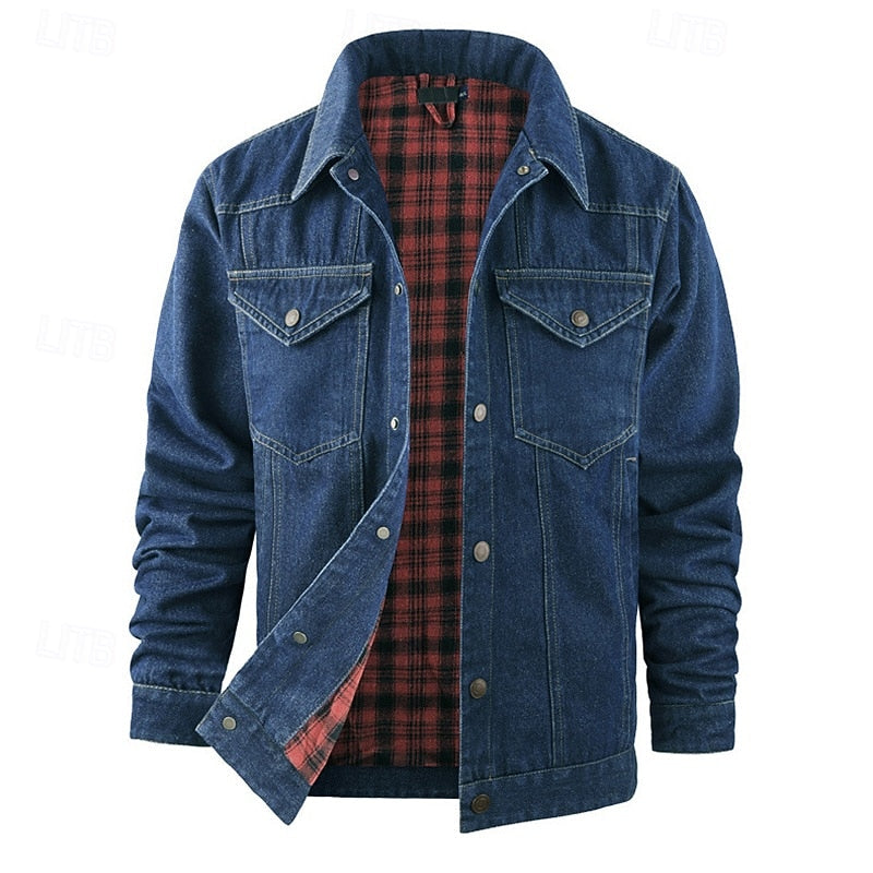 Plaid Winter Jacket for Women | Button Front Autumn Layering