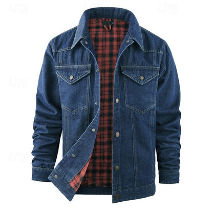 Plaid Winter Jacket for Women | Button Front Autumn Layering