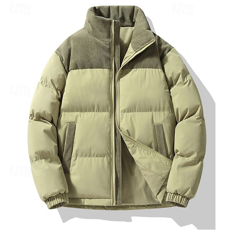 Insulated Puffer Jacket for Men | Funnel Neck Full Zip Fall & Winter 2026