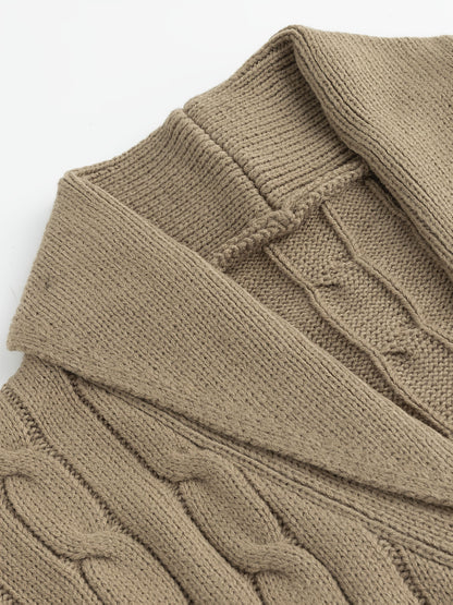Cable Knit Cardigan for Men | Cold Weather Ready