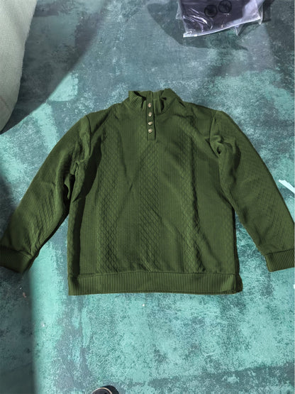 Oversized Sweater for Women | Button Front Funnel Neck Cold Weather Ready