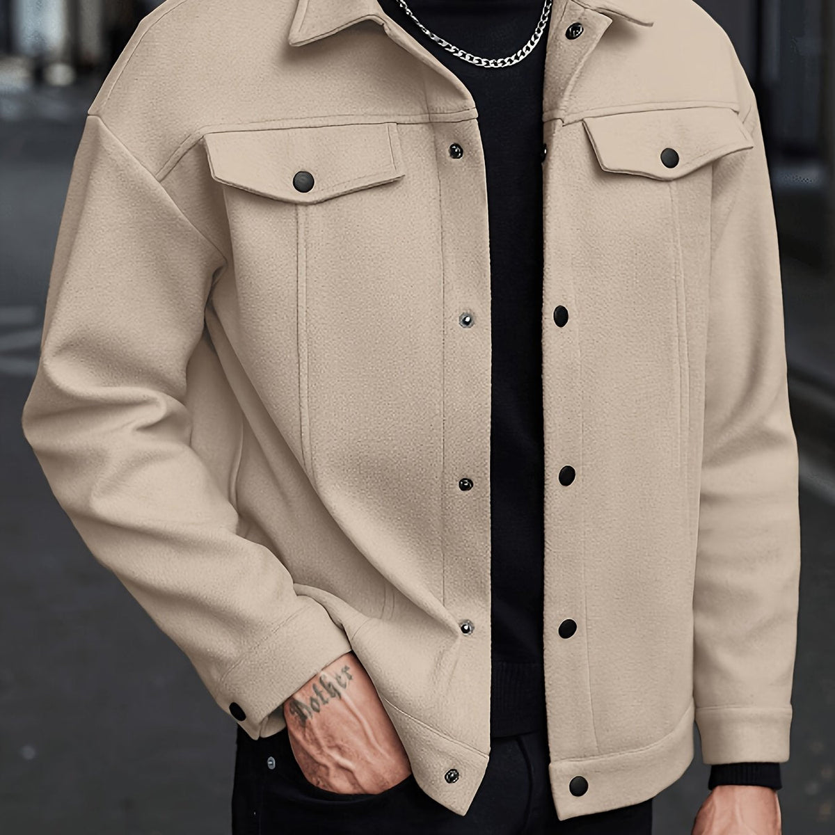 Everyday Winter Jacket for Men | Button Front Autumn Layering