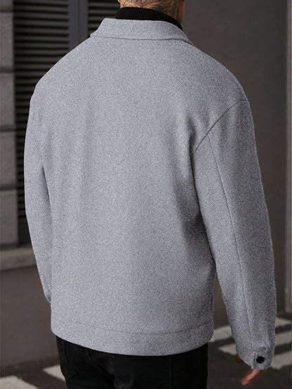 Oversized Winter Jacket for Men | Button Front Cold Weather Ready