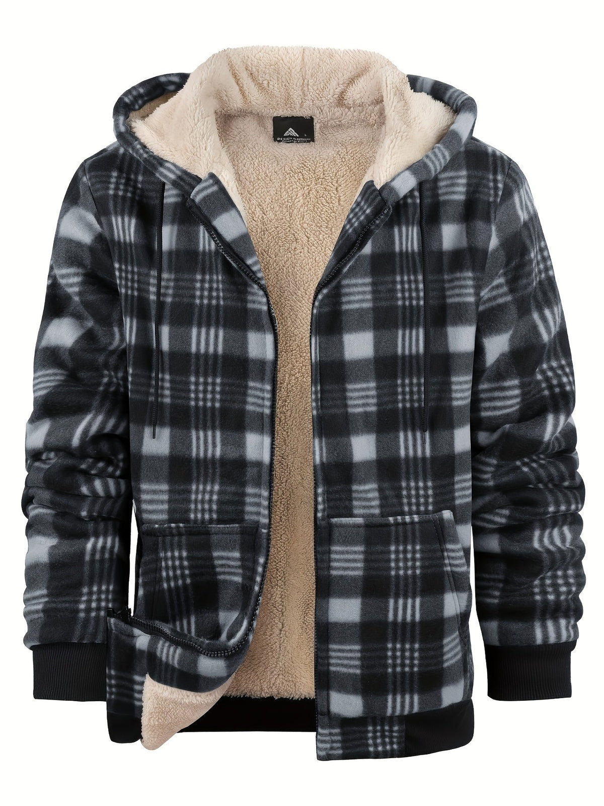 Hooded Winter Jacket for Men | Side Zip Cold Weather Ready