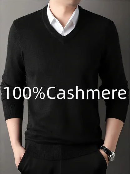 Insulated Sweater for Men | V Neck Lightweight Warm Winter Layer