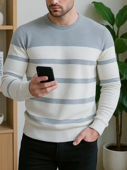 Everyday Sweater for Men | Stretch Crew Neck Autumn Layering