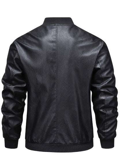 Warm Bomber Jacket for Men | Side Zip Ribbed Autumn Layering