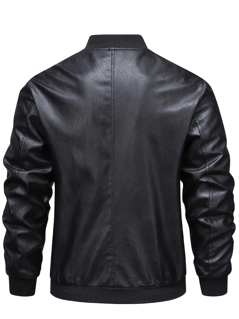 Warm Bomber Jacket for Men | Side Zip Ribbed Autumn Layering