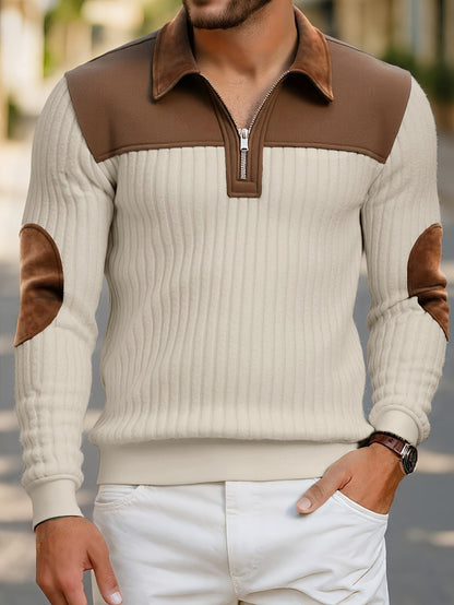 Half Zip Sweater for Women | Ribbed Funnel Neck Cosy Winter Style