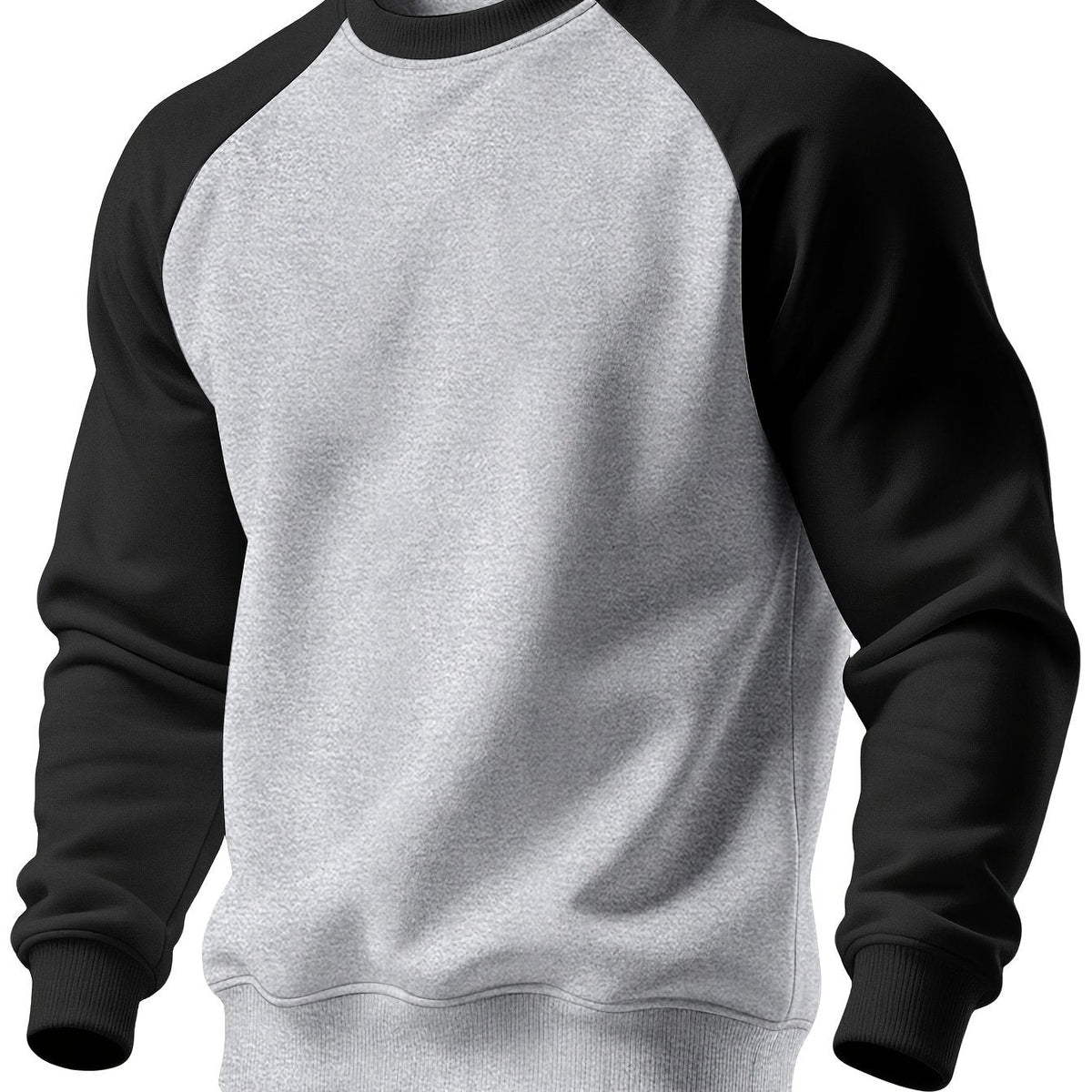 Everyday Sweatshirt for Men | Ribbed Crew Neck Autumn Layering