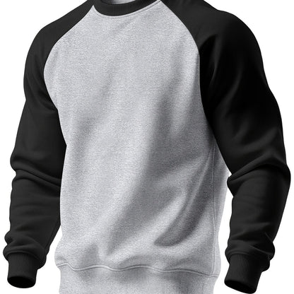 Everyday Sweatshirt for Men | Ribbed Crew Neck Autumn Layering