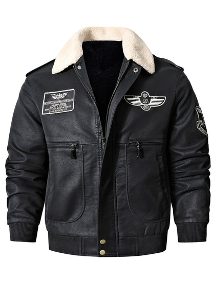 Fleece Lined Bomber Jacket for Men | Ribbed Autumn Layering
