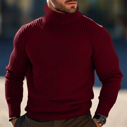 Turtleneck Sweater for Men | Ribbed Autumn Layering