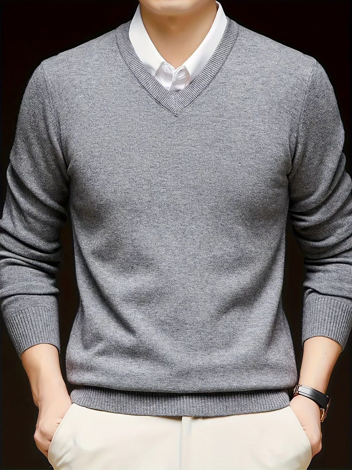 Warm Sweater for Men | V Neck Cosy Winter Style