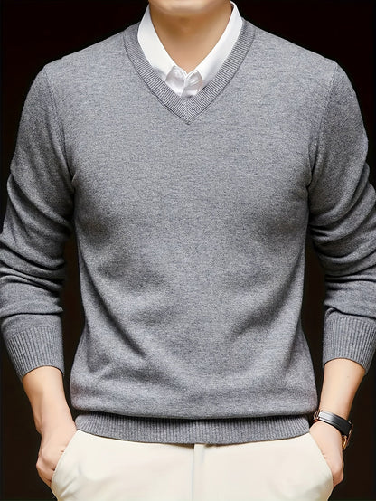 Warm Sweater for Men | V Neck Cosy Winter Style