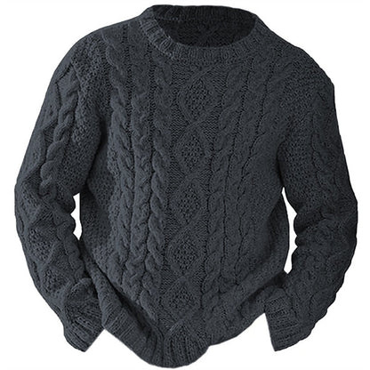Cable Knit Sweater for Women | Crew Neck Insulated Warm Winter Layer
