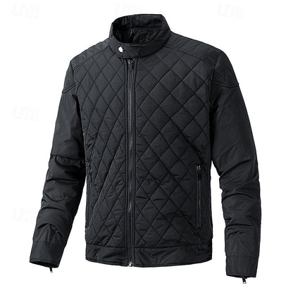 Lightweight Quilted Jacket for Men | Funnel Neck Cold Weather Ready