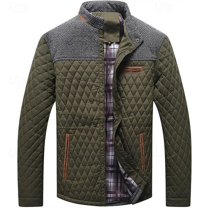 Lightweight Quilted Jacket for Men | Button Front Cold Weather Ready