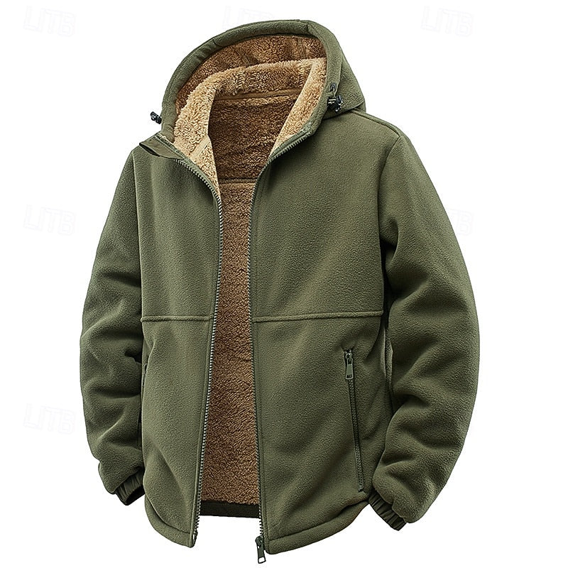 Fleece Lined Winter Jacket for Women | Hooded Full Zip Autumn Layering