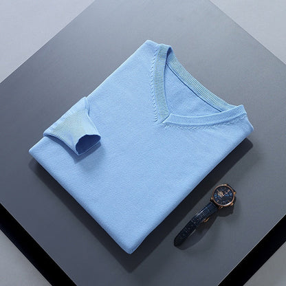 Cosy Sweater for Men | V Neck Autumn Layering