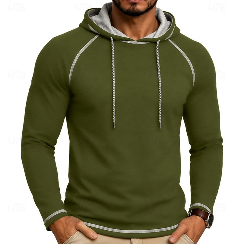 Hooded Hoodie for Men | Drawstring Cold Weather Ready