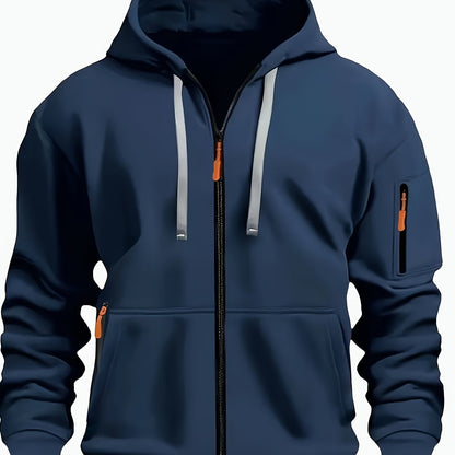 Hooded Hoodie for Women | Drawstring Full Zip Autumn Layering