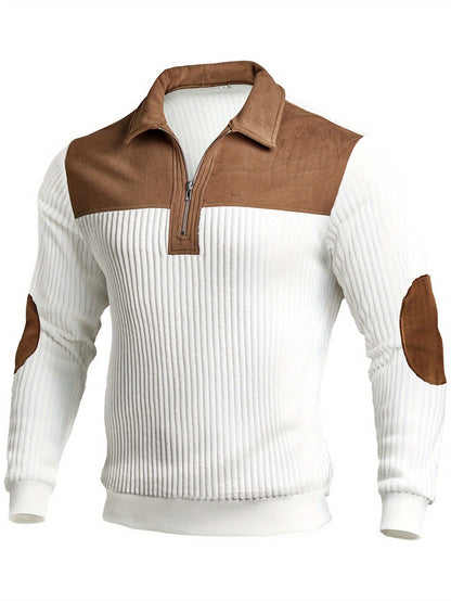 Half Zip Sweater for Women | Ribbed Funnel Neck Cosy Winter Style