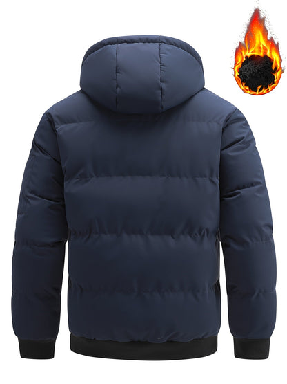Hooded Quilted Jacket for Men | Ribbed Cosy Winter Style