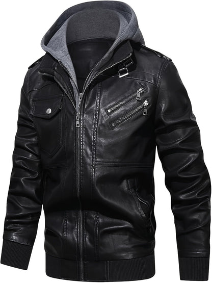 Black Hooded Winter Jacket for Men | Cold Weather Ready