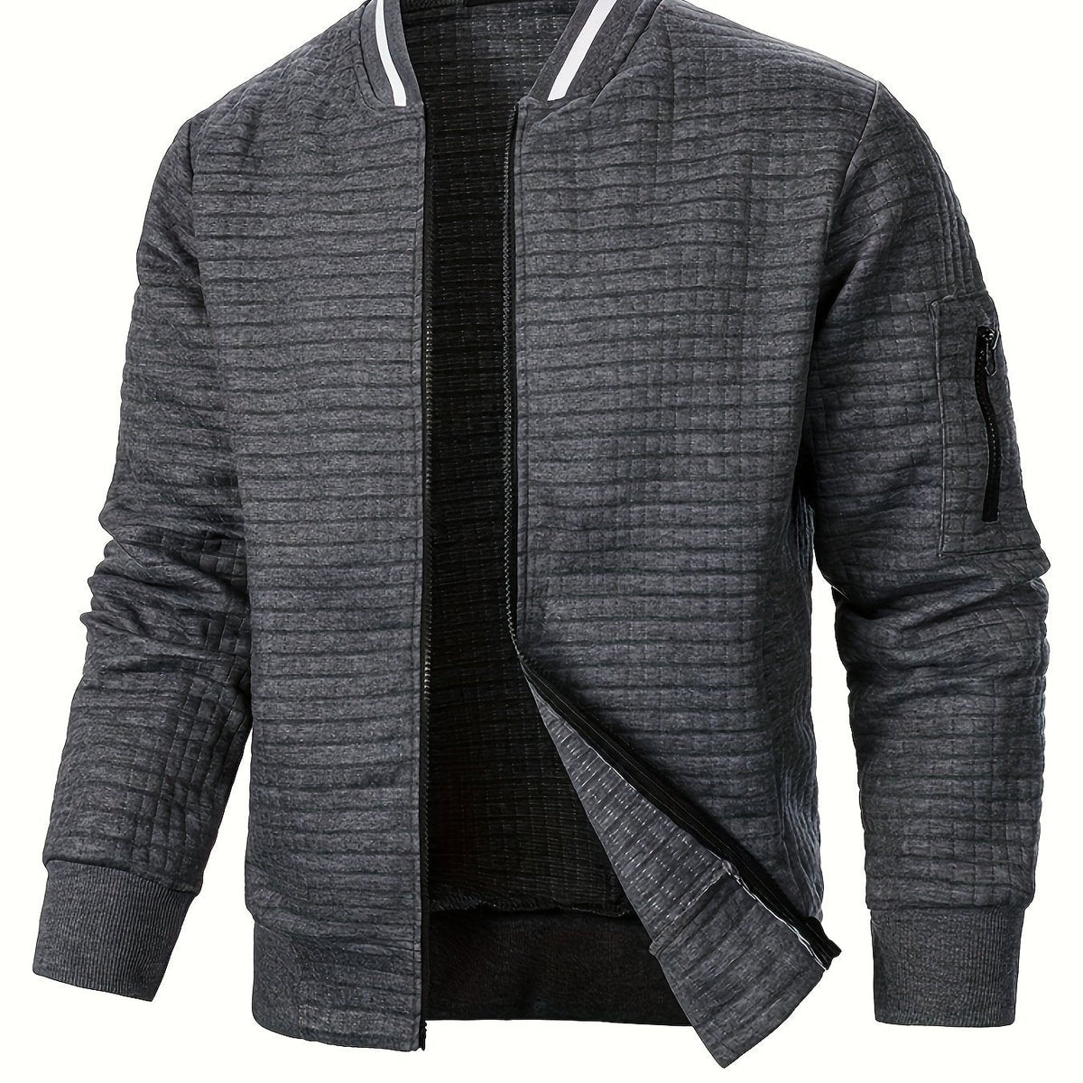 Warm Bomber Jacket for Women | Ribbed Funnel Neck Cold Weather Ready