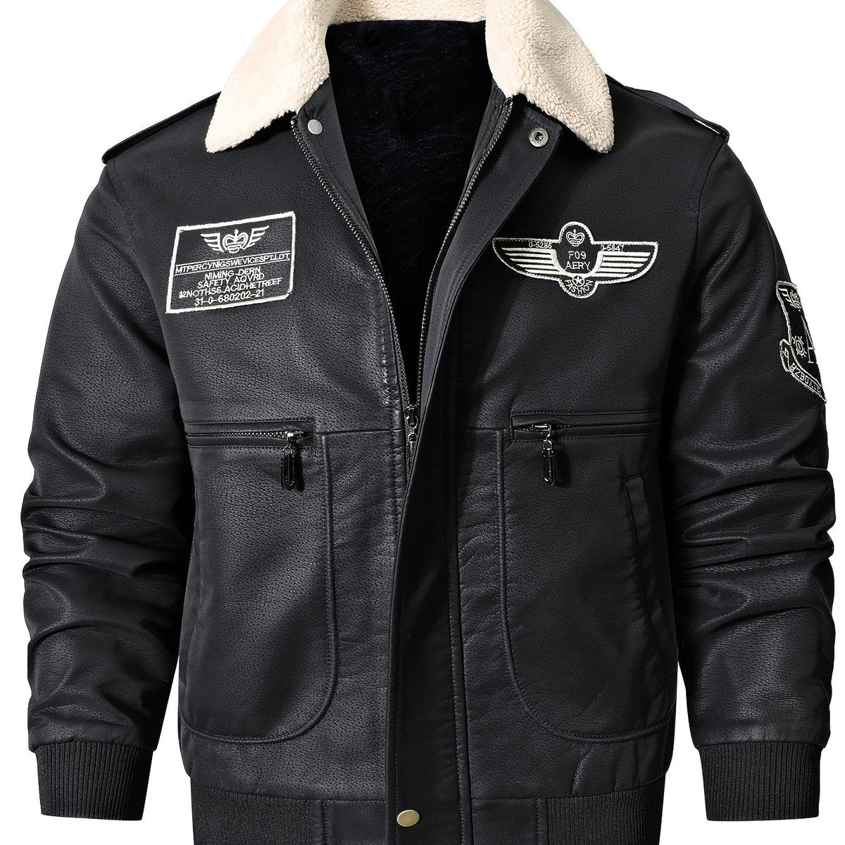 Fleece Lined Bomber Jacket for Men | Ribbed Autumn Layering