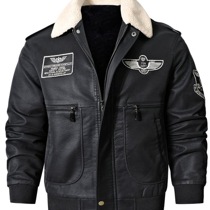 Fleece Lined Bomber Jacket for Men | Ribbed Autumn Layering