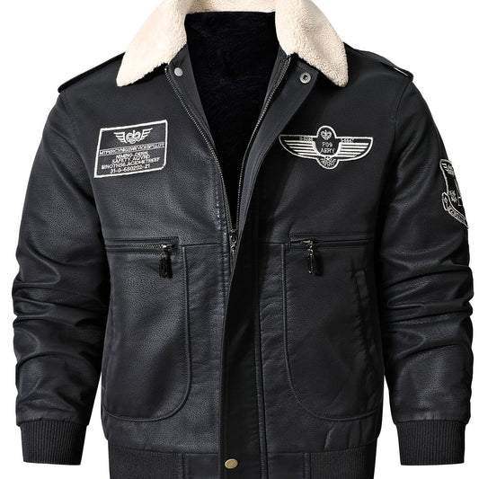 Fleece Lined Bomber Jacket for Men | Ribbed Autumn Layering