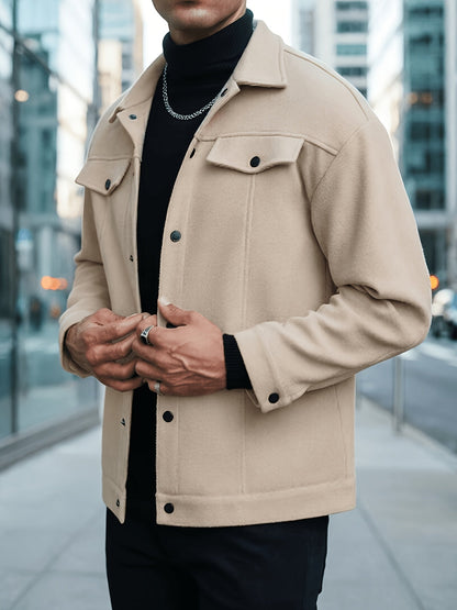 Everyday Winter Jacket for Men | Button Front Autumn Layering