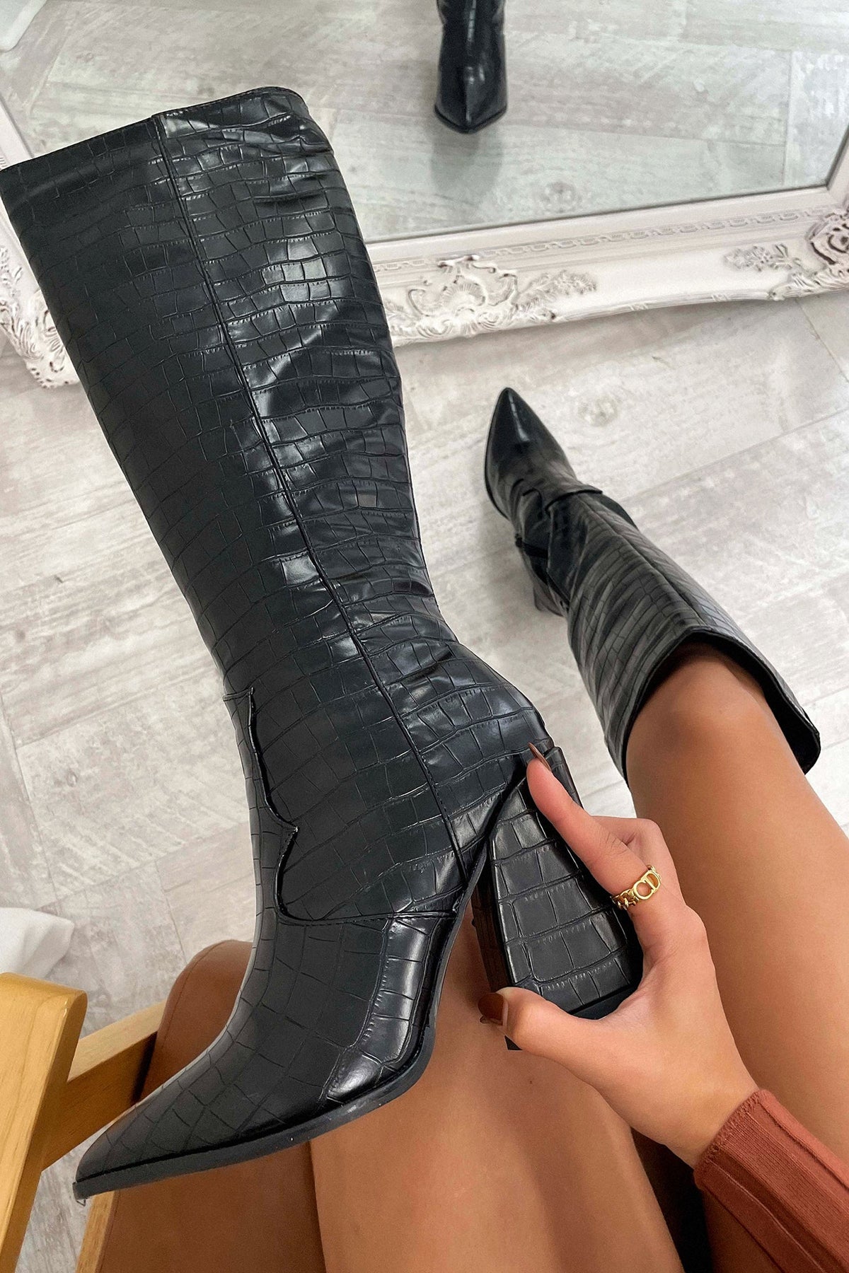 Block Heel Knee High Boots for Women | Animal Print Fall & Winter 2026