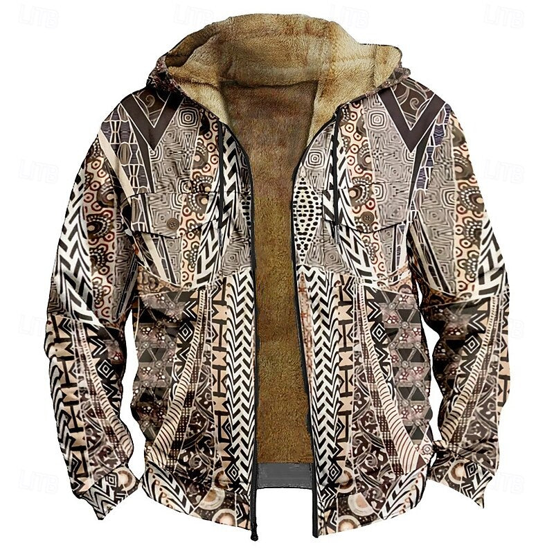 Hooded Winter Jacket for Men | Full Zip Cold Weather Ready