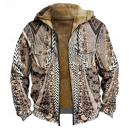 Hooded Winter Jacket for Men | Full Zip Cold Weather Ready