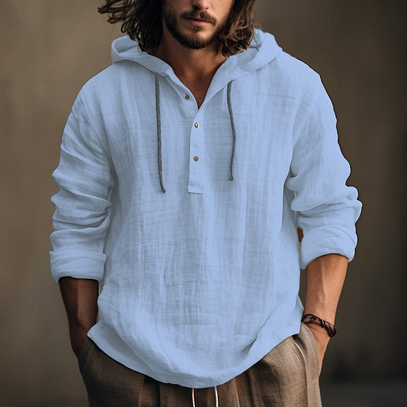Hooded Shirt for Women | Button Front Lightweight Autumn Layering
