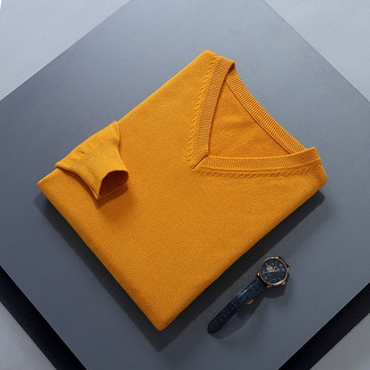 Cosy Sweater for Men | V Neck Autumn Layering