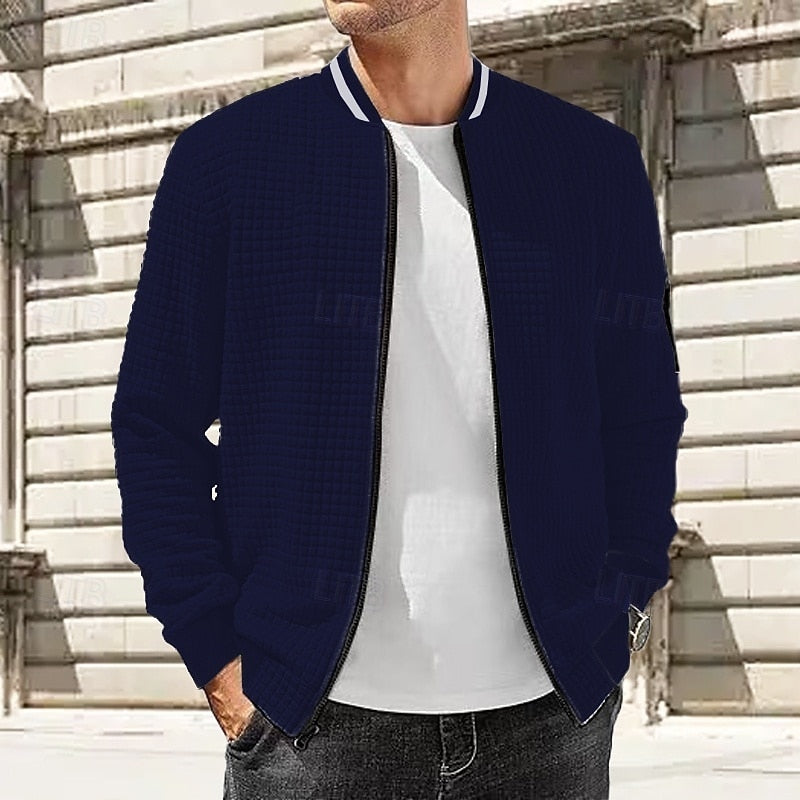 Classic Bomber Jacket for Men | Funnel Neck Full Zip Cosy Winter Style