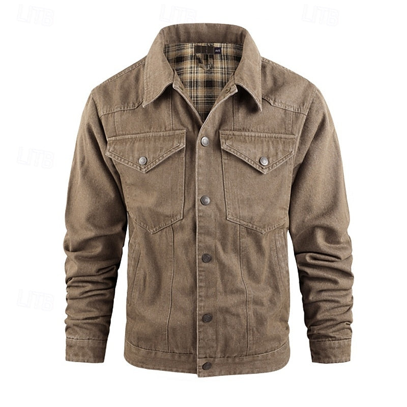 Plaid Winter Jacket for Women | Button Front Autumn Layering
