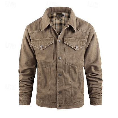 Plaid Winter Jacket for Women | Button Front Autumn Layering