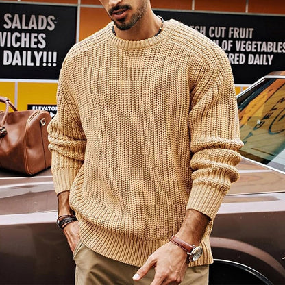Cosy Sweater for Men | Ribbed Autumn Layering