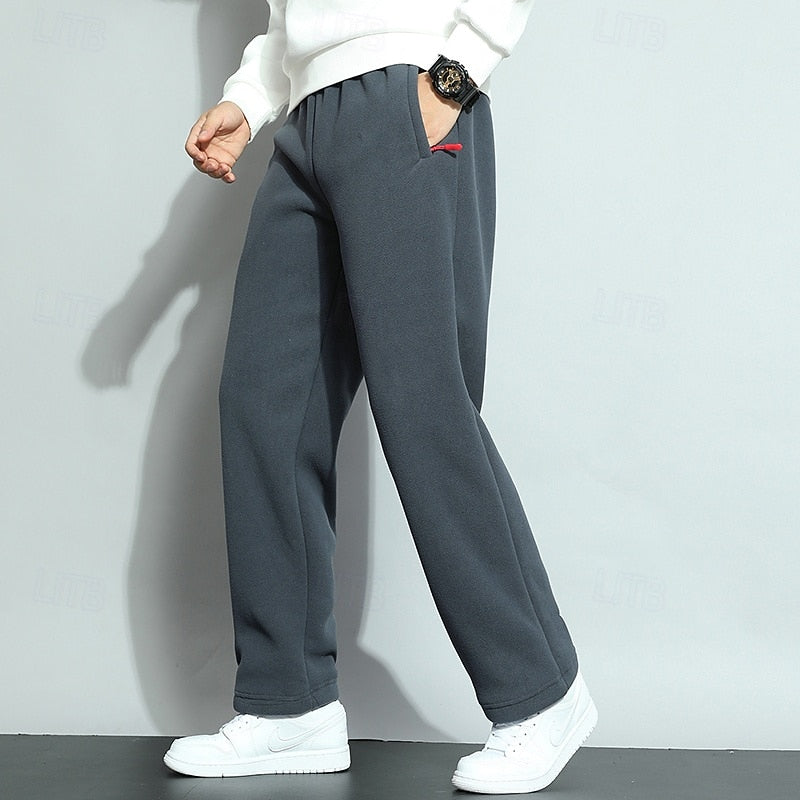 Oversized Joggers for Men | Side Zip Drawstring Cosy Winter Style