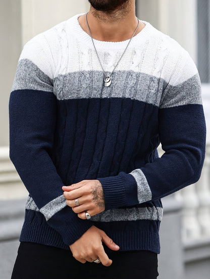Everyday Sweater for Men | Ribbed Crew Neck Cold Weather Ready