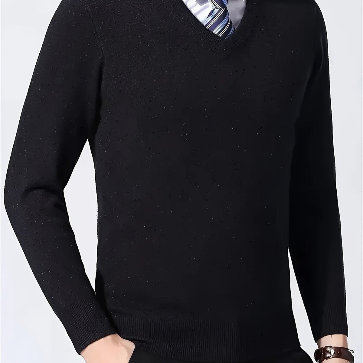 Insulated Sweater for Men | V Neck Lightweight Warm Winter Layer