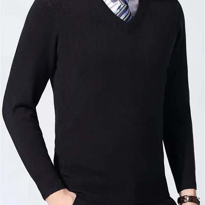 Insulated Sweater for Men | V Neck Lightweight Warm Winter Layer