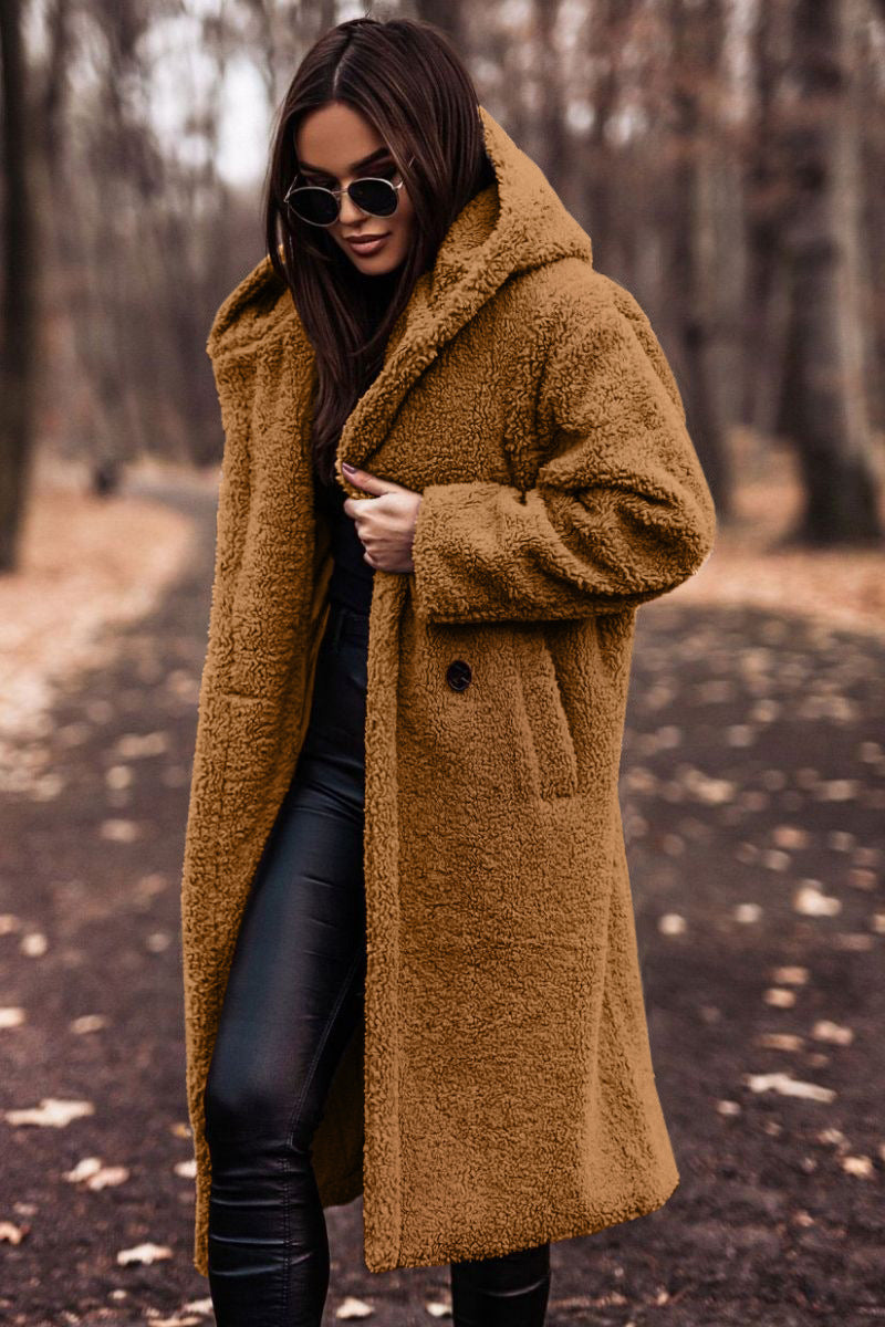 Wool Blend Winter Coat for Women | Hooded Insulated Cold Weather Ready