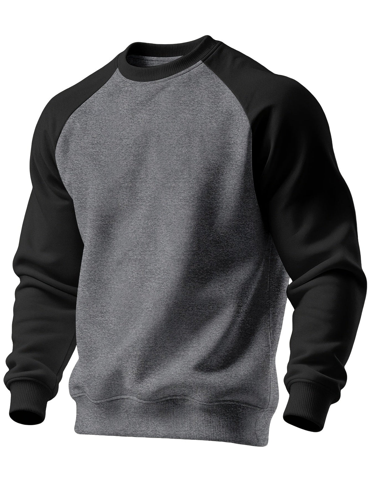 Everyday Sweatshirt for Men | Ribbed Crew Neck Autumn Layering