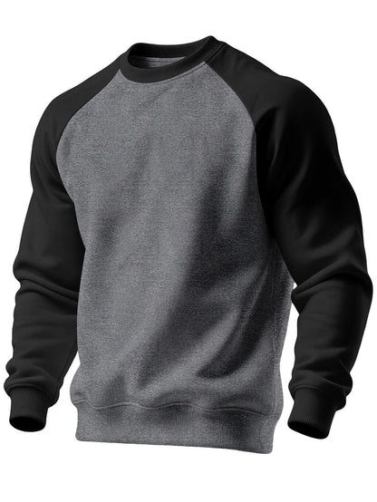 Everyday Sweatshirt for Men | Ribbed Crew Neck Autumn Layering